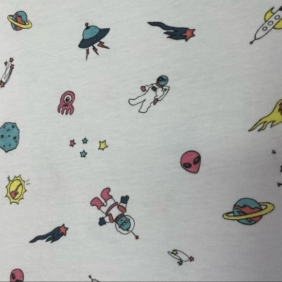 EDC White Babydoll Spaceship Tshirt - Picture 2 of 7